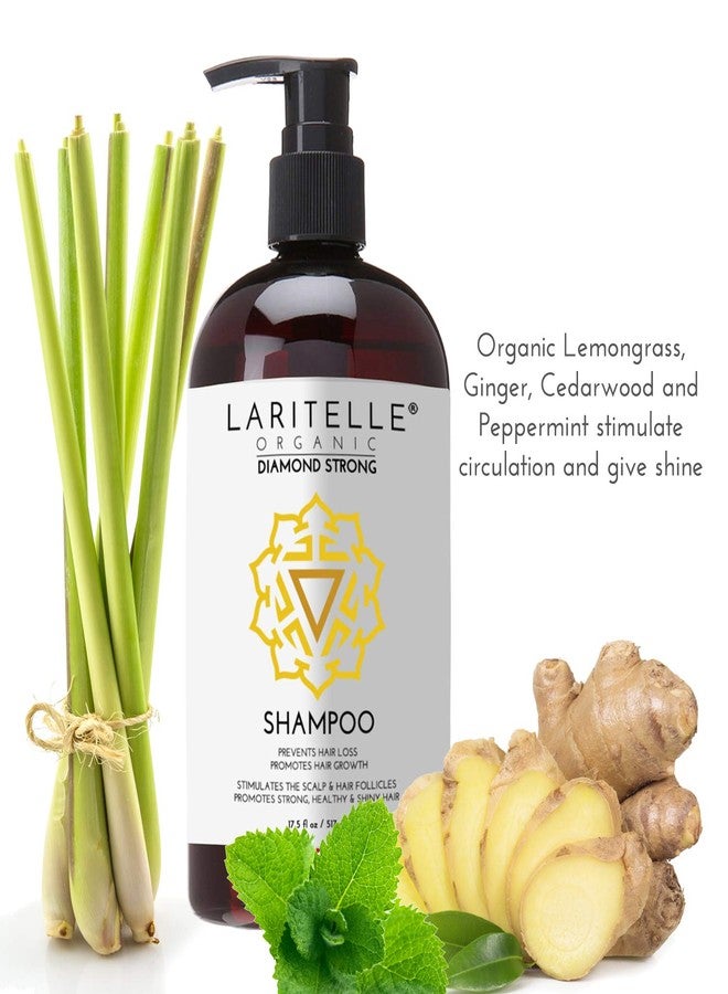 Laritelle Diamond Strong Organic Shampoo – Hair Growth & Strengthening – Sulfate-Free, Cedarwood & Botanicals – Prevents Thinning & Breakage – Made in USA – 17.5 oz - Image 5